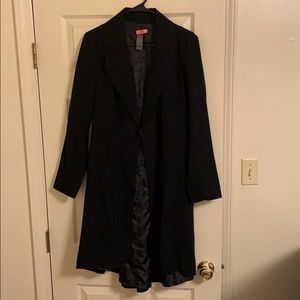 Long black dress coat